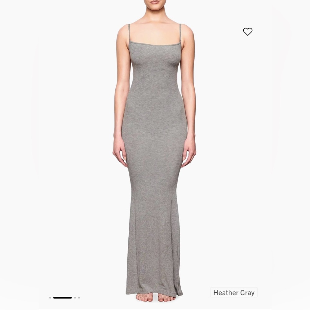 SKIMS Soft Lounge Slip Dress – Heather Gray – XS – NWT